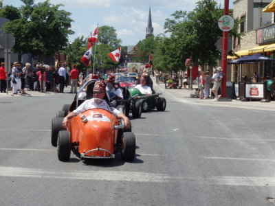 Cars in a parade