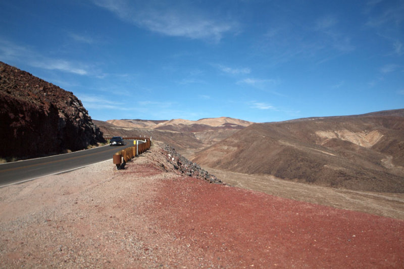 Looking back as we depart Death Valley