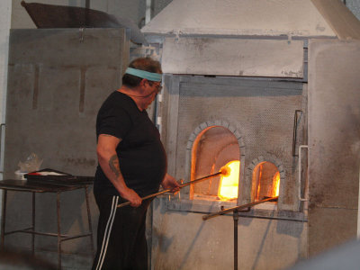 Heating the glass in the oven before shaping it