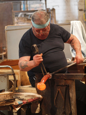 The glass factory at Murano - shaping the glass