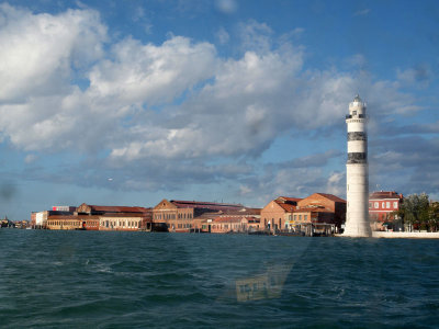 The lighthouse at Murano from our boat