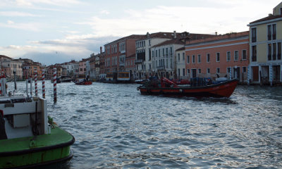 Scene on the Grand Canal in Venice early morning