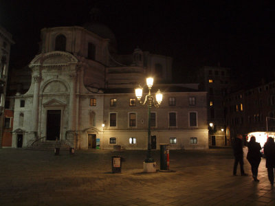 The San Geremia church at night