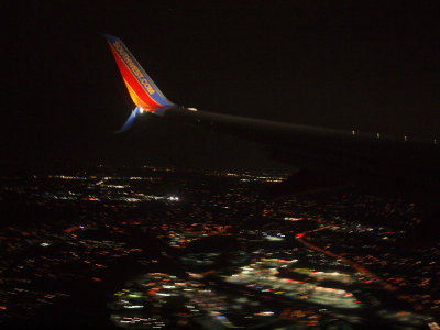 Coming in to land at BWI at the end of the trip