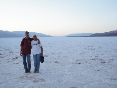 At Badwater in Death Valley, the lowest place in the United States