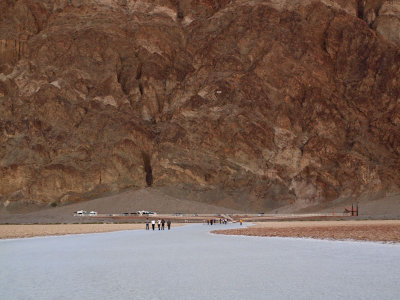 Parking lot at Badwater, Death Valley