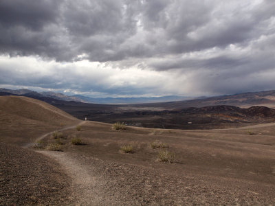 Trail and sky at Ubehebe Crater, Death Valley