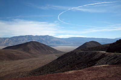 The dark rock of of Death Valley National Park