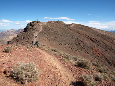 The hike from the parking lot at Dante's View, Death Valley