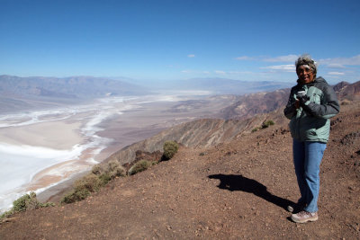 The wind at Dante's view, Death Valley