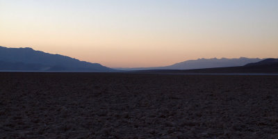 Sunset on the Badwater Salt flat, Death Valley
