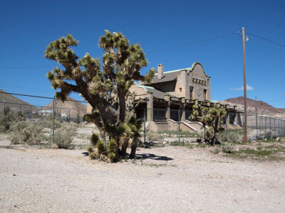 Old train station at Ghost town of Rhyolite