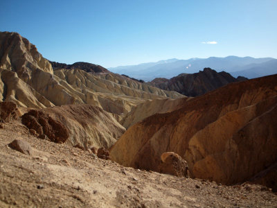 A view from an elevated section next to Golden Canyon, Death Valley
