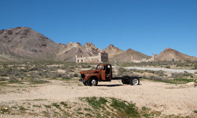 At ghost town of Rhyolite just outside Death Valley National Park