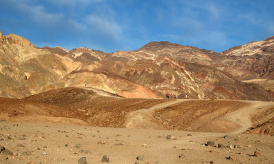Scene on Artists Drive in the evening light, Death Valley
