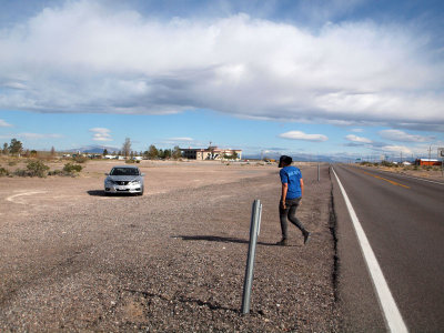 On the border of California and Nevada