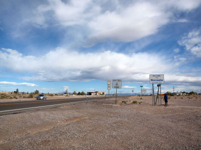 The Nevada Border sign