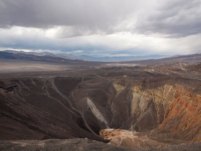Skies over Ubehebe Crater, Death Valley
