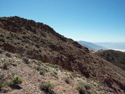 Hikers on the hillside