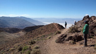 Hikers near Dante's View, Death Valley