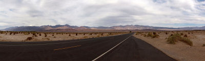 Panorama - Driving into Death Valley