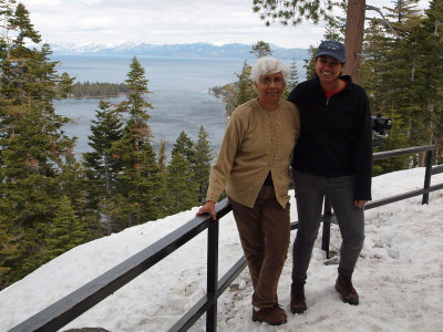 At a viewpoint in Lake Tahoe, March 2017