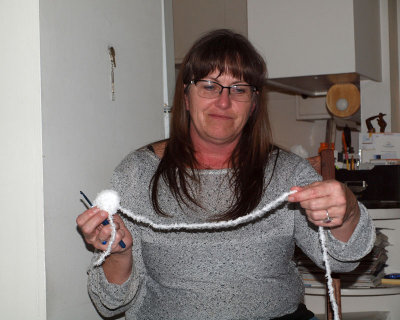 Mom making an easter egg