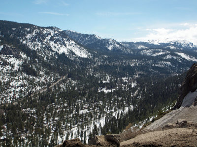 On the road to Lake Tahoe