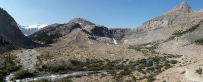 Panorama - Bow Glacier Waterfalls
