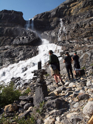 At the Bow Glacier Waterfall