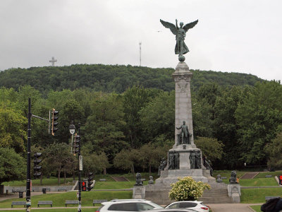Cross on Mount Royal behind George-Étienne Cartier Monument, Montreal