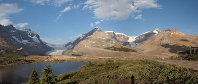 Panorama - At the Columbia Icefield early in the morning