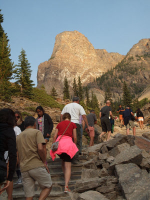 Climb to the Moraine Lake viewpoint