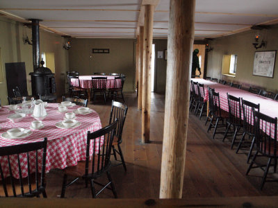 Inside Tip-top House on Mt. Washington