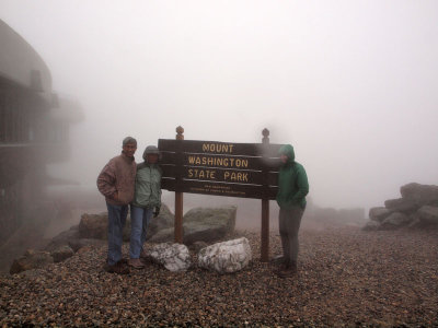 On Mt. Washington in the fog and rain