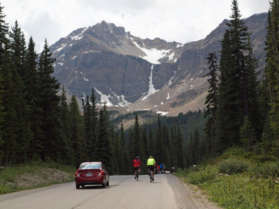 Riding off the highway to Bow Summit