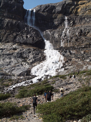 Approaching Bow Glacier Waterfall