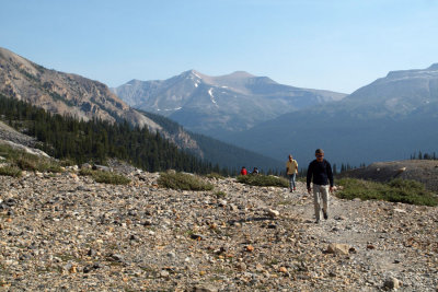 On the hike to Bow Glacier waterfall