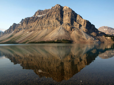 Reflection in Bow Lake early in the morning