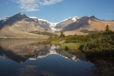 Reflections at Columbia Icefield in the morning