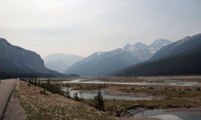 Smoke in the skies above the Athabasca river