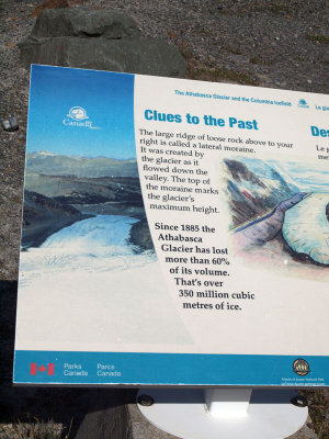 The retreat of the Athabasca Glacier