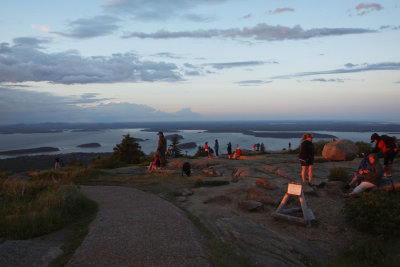 In the fading light on Cadillac Mountain, Acadia National Park