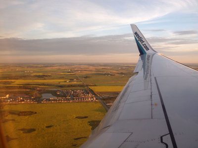 Coming in to land at Edmonton Airport