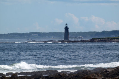 The lighthouse seen from Peaks Island
