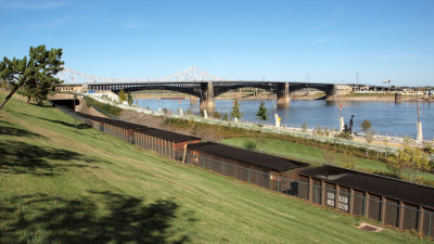 The coal train next to the river, St. Louis
