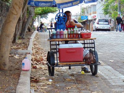 Refreshment on a Puerto Ayora street in the Galapagos Islands