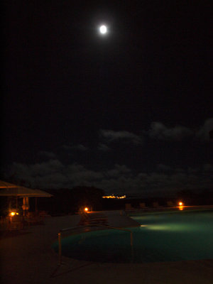 A moonlit evening at Finch Bay Hotel, Galapagos