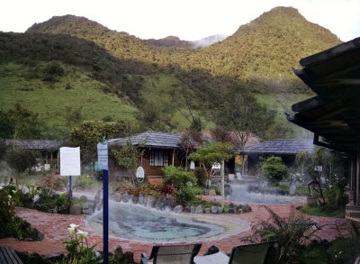 Panorama - The hills behind the resort in Papallacta, Ecuador