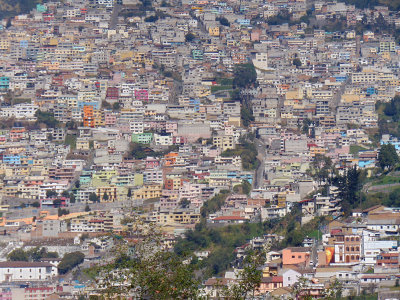 A hillside in Quito, Ecuador